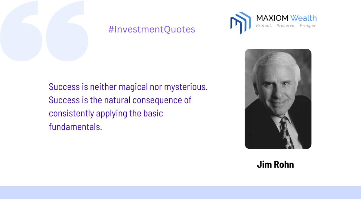 maxiomwealth's tweet image. Jim Rohn defines success through consistency

#FundamentalsFirst #ConsistencyCounts #NoMagicJustHardWork #SuccessMindset #MaxiomWealth