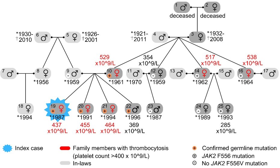 📄Identification of a new germline mutation: JAK2 F556V, a gain-of-function mutation 📈JAK-STAT5 signaling. This study reveals its role in familial thrombocythemia, highlighting the hereditary aspect of JAK2 mutations &amp; their impact on platelet counts.
doi.org/10.3324/haemat…