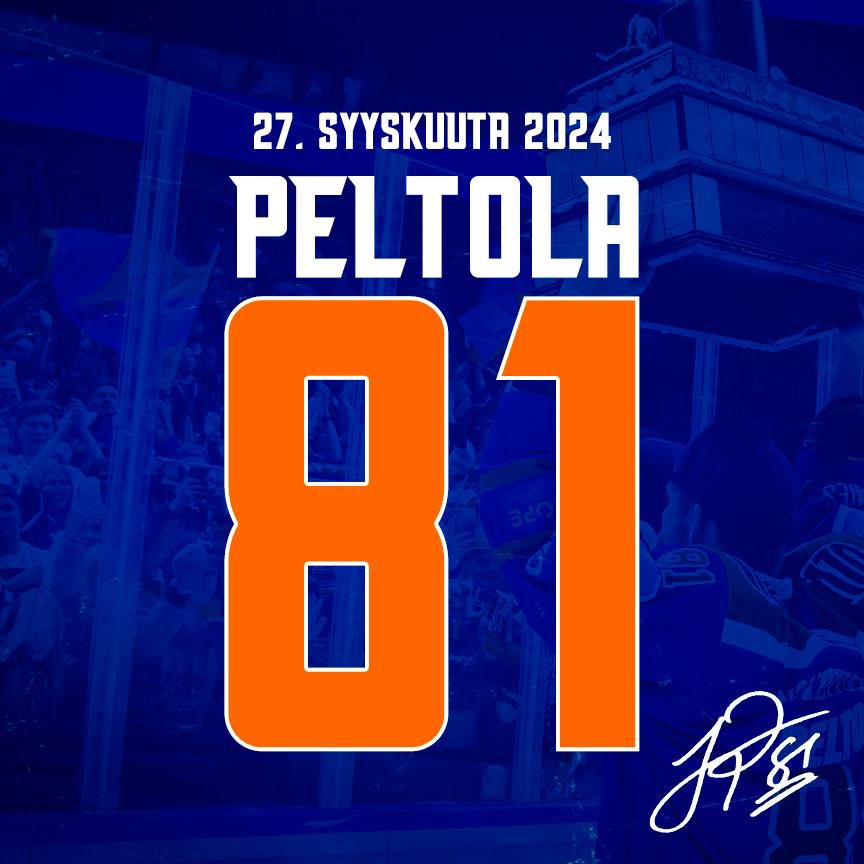 Tänään Jukka Peltolan paita nousee Nokia Arenan kattoon, legendaksi legendojen joukkoon.

Tervetuloa tekemään yhdessä historiaa!