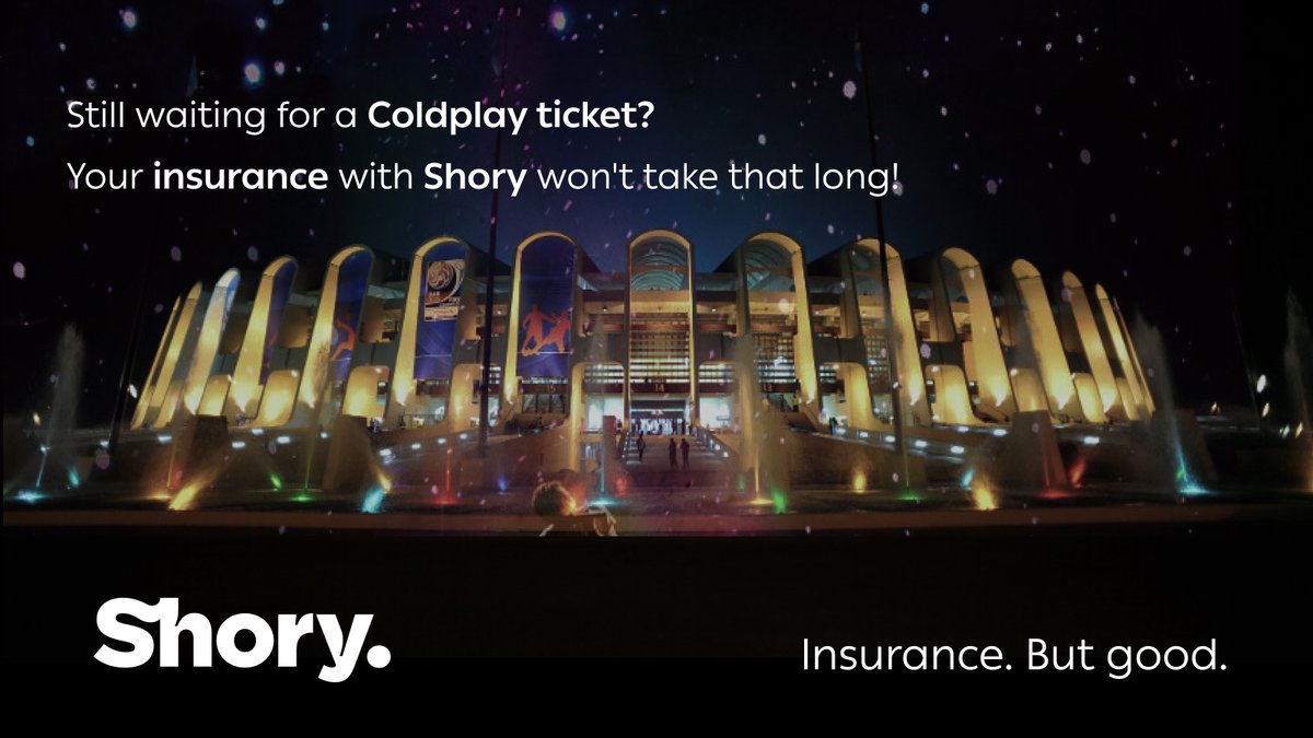 getShory's tweet image. You don't have to wait to get insurance from Shory. We offer instant coverage, faster than you can say 'A Sky Full of Stars'.

#InsuranceButGood #GetShory #InstantInsurance #Coldplay #MusicOfTheSpheresWorldTour