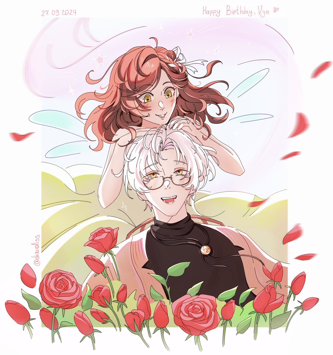 diavoliss's tweet photo. 生日快乐 !!💛🌹
#莫弈 #TearsOfThemis #HBDVyn #FanArt https://t.co/q4c4ZtFuuU