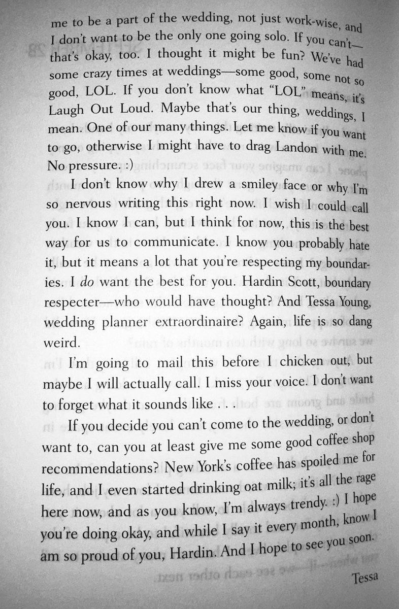 TaviaTessa's tweet photo. Tessa’s letter to Hardin, asking him to come to a wedding in Chicago 🥹 https://t.co/nb632Kq6Hn