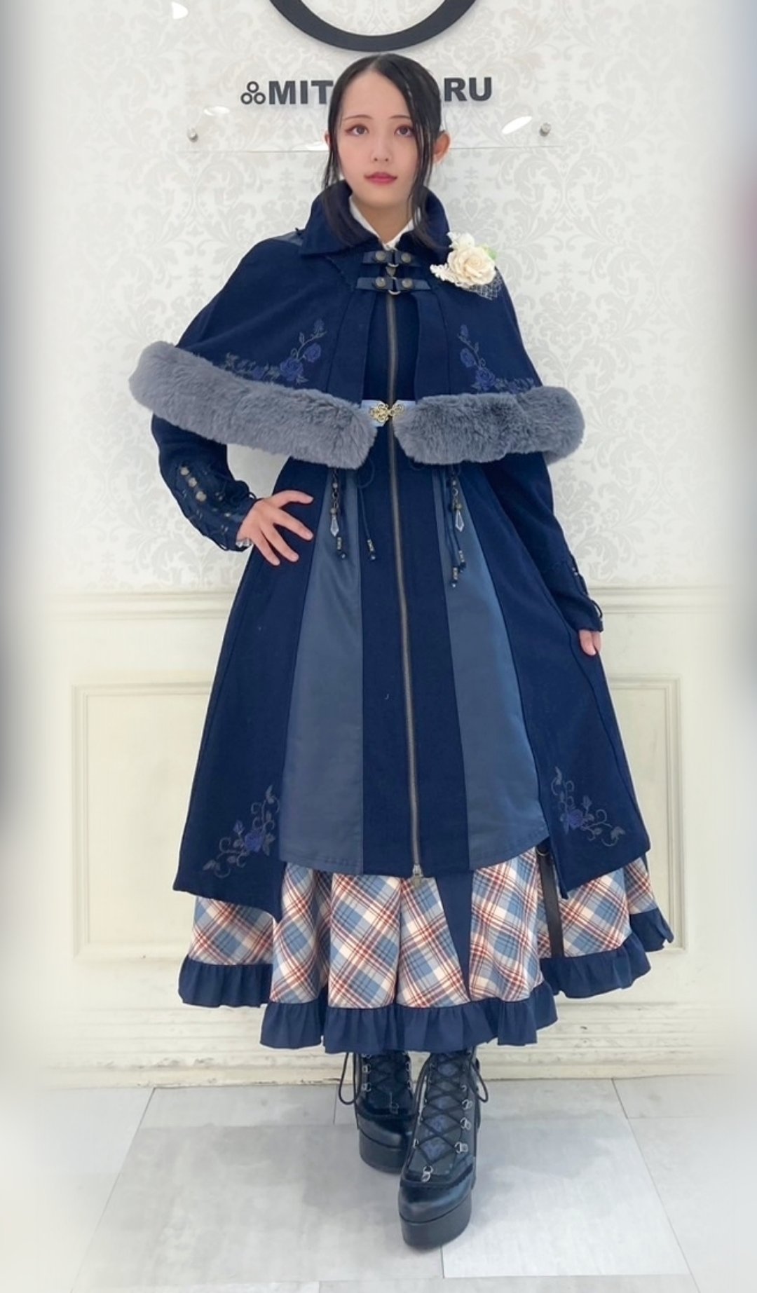 Ozz オッズオネスト コンテ フード付き コート ネイビー Ozz オッズ