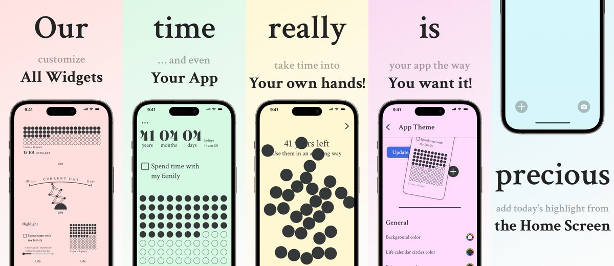 JulienLacr0ix's tweet image. Introducing @LifeJustone1 V2! My fresh, new iOS app! 

A life calendar app with fully customizable App and Widgets!

As always, I created this app for myself first, and I hope it will help others too.

Give it a try &amp;amp; share your thoughts!
Have a great day!

Link:…