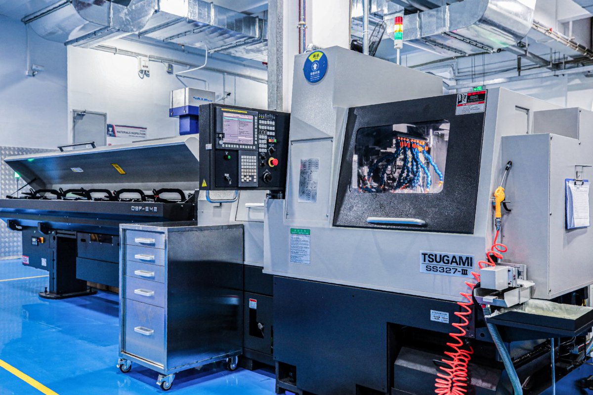 Star_Rapid's tweet image. Witness the future of precision manufacturing with our state-of-the-art Tsugami SS327-III-5AX Swiss Type Lathe. This powerhouse boasts a servo-driven, modular B-axis, enabling unparalleled complexity and precision in a single setup🎯💪 
#cncmaching #lowvolumemanufacturing