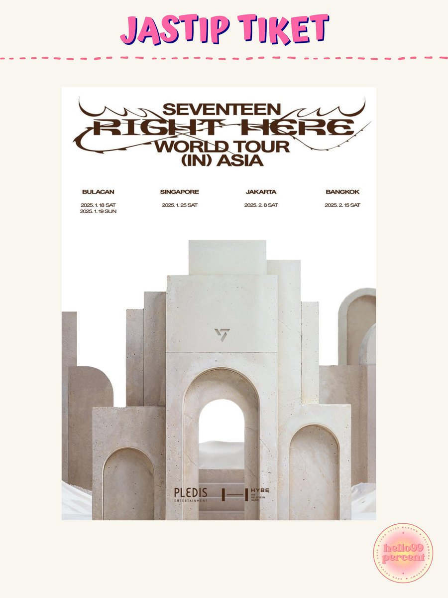 hello99percent's tweet photo. OPEN JASA WAR SEVENTEEN TOUR in JAKARTA

‼️ LIMITED SLOT ‼️

— Fee:
• 250/tix
DP (book slot): 50k/tix
✅WV Memb
✅Mecima Memb
✅General Sale

📩 DM FOR T&amp;C AND MORE DETAILS

t. jastip jaswar jasa war wts wtb wtt svt seventeen asia konser tour concert indonesia mecima weverse https://t.co/zdj0wTIRU7