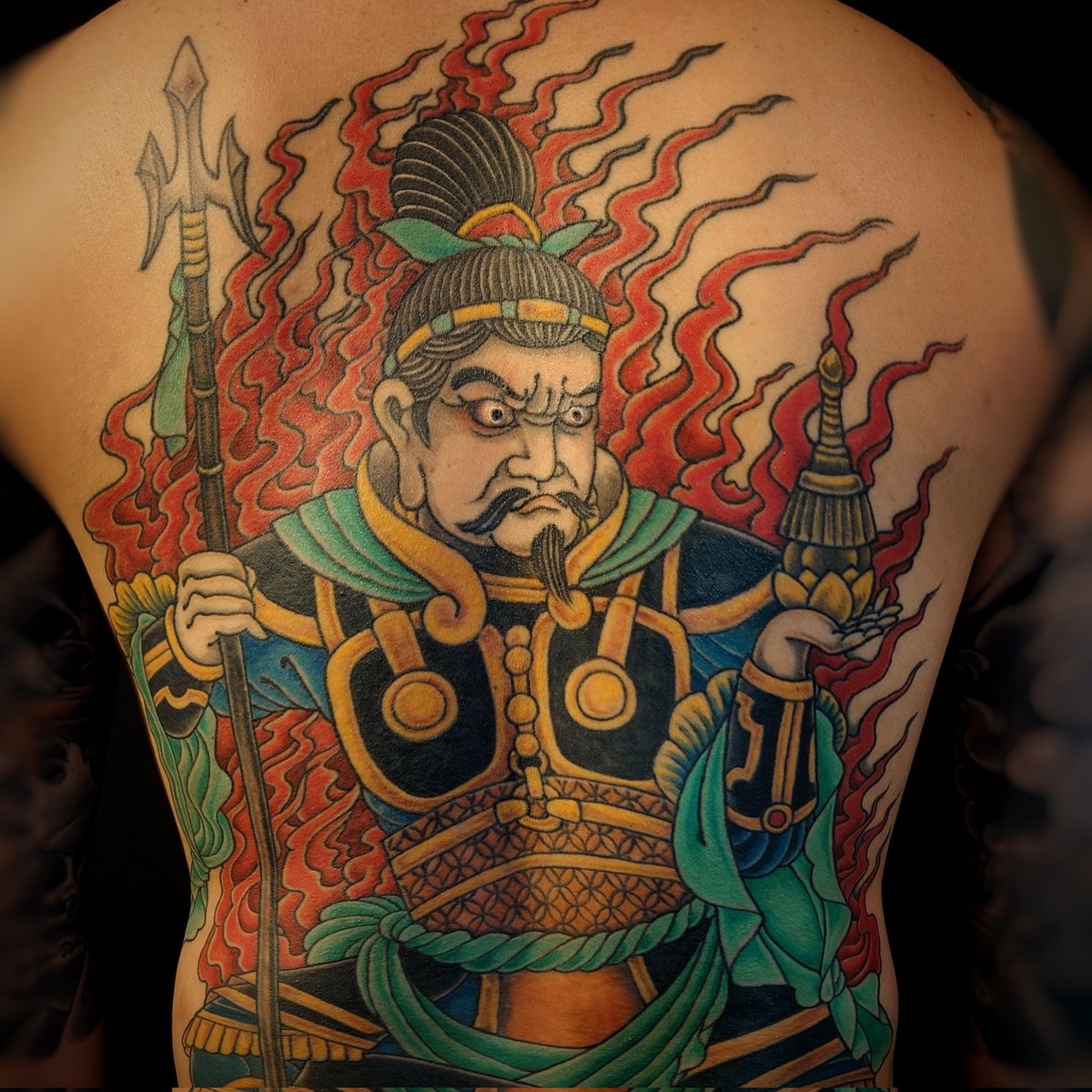 毘沙門天 #backpiecetattoo LINE: @ blackeyes #武蔵梵天 #彫浅 #川崎