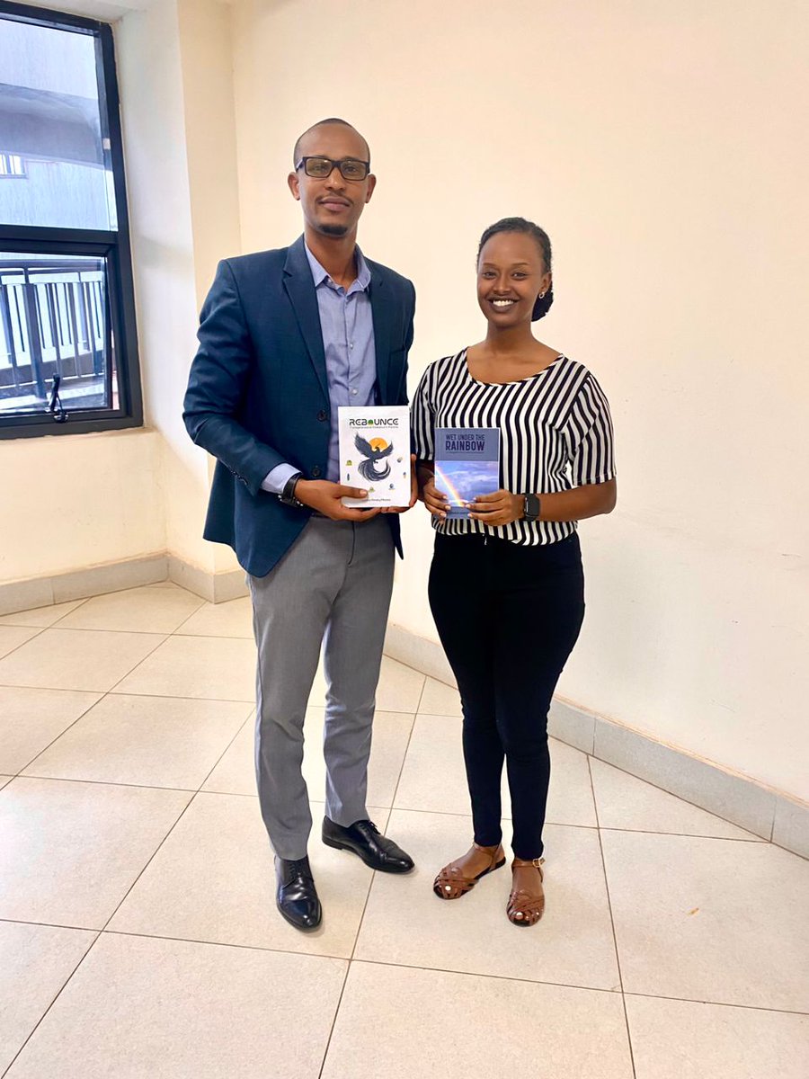 clnizeyimana's tweet image. Few days ago, I met @a_akariza,  a brilliant young Author of &quot;Wet Under the Rainbow&quot; &amp;amp; &quot;Rebounce&quot;. Akariza, co-founder of @Inzozipublisher, writes about  the History of our country &amp;amp; focuses on various subjects including &quot;Resilience&quot;. Please find her books in the #NationalLibrary