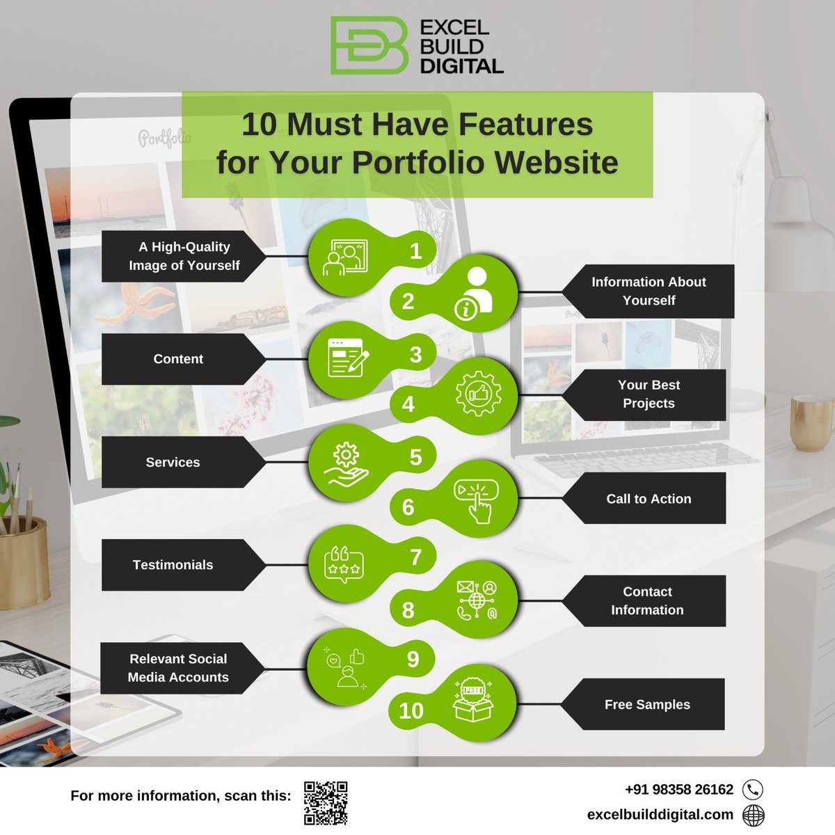 XcelBuild's tweet image. Portfolio sites are vital for individuals or companies working in the digital age. A portfolio website provides a way for any single business owner or small companies in any industry to reach more clients on a global scale. 

#excelbuilddigital #webdevelopment #appdevelopment