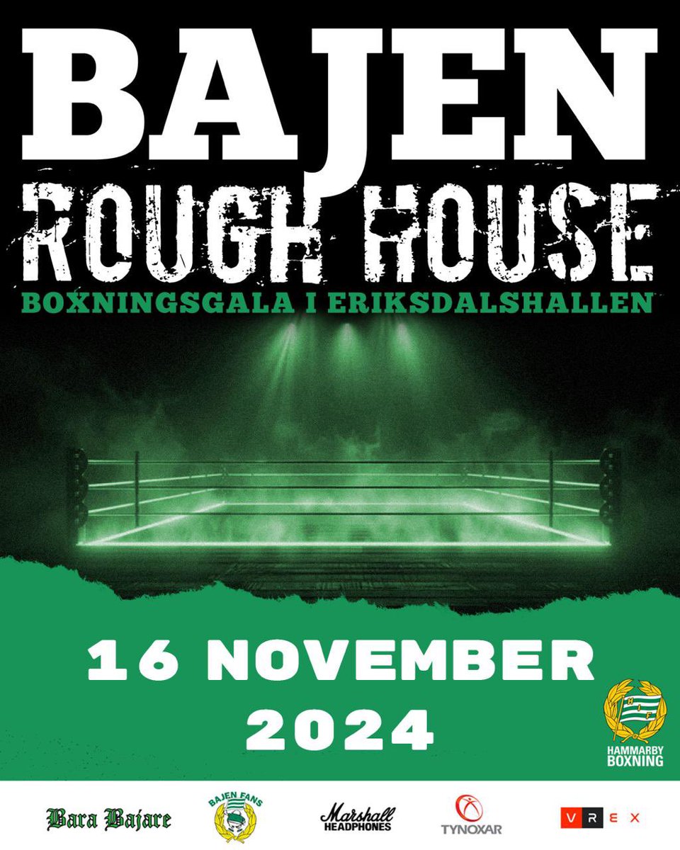 HammarbyBoxning's tweet photo. Vi söker sponsorer som vill synas eller hjälpa till med vår boxningsgala Bajen Rough House som äntligen är tillbaka! 🥊

Maila hammarby.boxning@gmail.com, ring Joel på 0739963538 eller kom DM.

RT = smash aik https://t.co/5RFsys4LY0