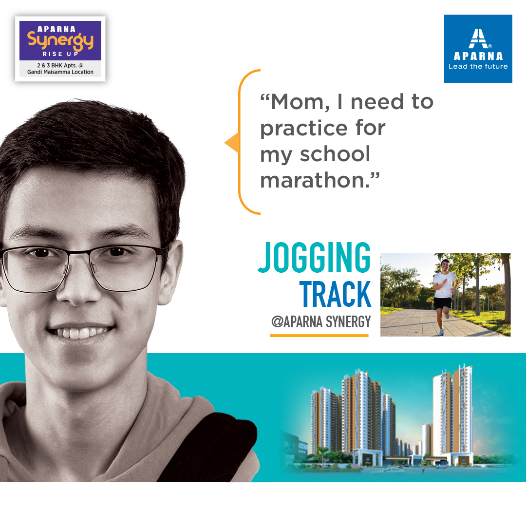 AparnaGroup's tweet photo. Let your little champs train for their big race right at home! 🏃‍

The jogging track is where fun meets fitness for kids!

Learn More:
https://t.co/HZqCOJjk1Z

#JoggingTrack #SchoolMarathonTraining #ActiveKids #HealthyLiving #AparnaSynergy https://t.co/dGL7qwYzoj