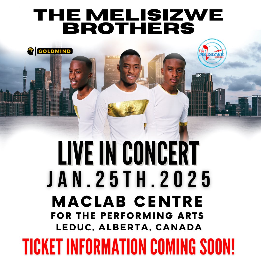 Get ready! We’re hitting the stage live at the Maclab Centre for the Performing Arts on January 25, 2025! Tickets are dropping soon. Subscribe to our newsletter for updates on when tickets go LIVE. LINK IN BIO. #tmbliveinconcert #themelisizwebrothers #themelisizwebros