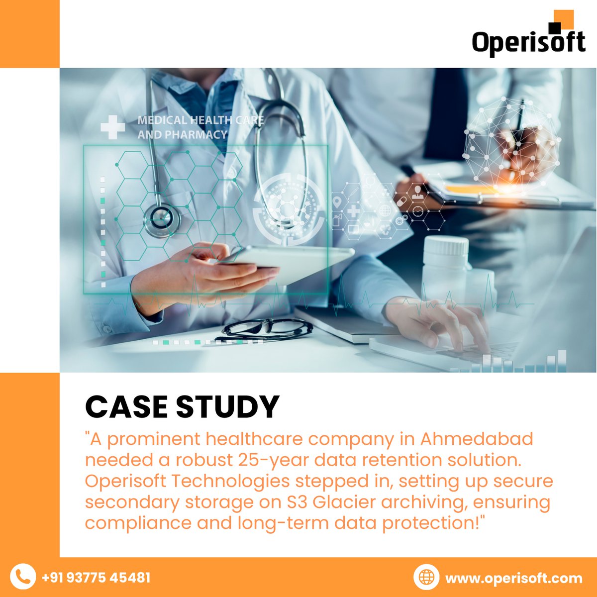 operisoft's tweet photo. 🌐💼 Protect your healthcare data with confidence! Operisoft ensures compliance with Amazon S3 Storage for secure archiving and backup. Strengthen your strategy today!

#operisoft #aws #cloudcomputing #healthcare #healthcareindustry #awssecurity #devops #casestudy #awsindia https://t.co/LDDjaApjvw