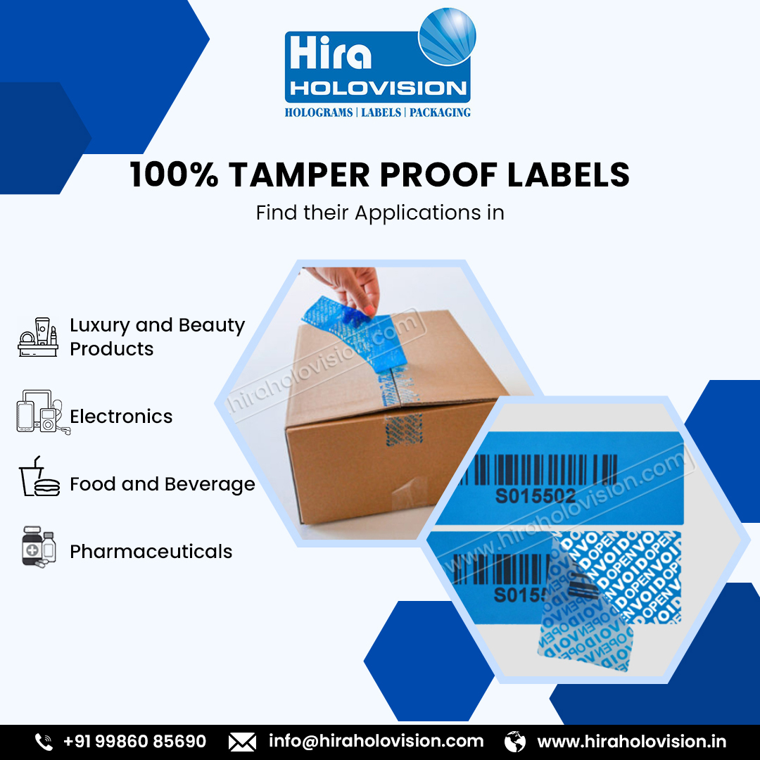 HHolovision's tweet image. Ensure product authenticity and protection with our 100% Tamper Proof Labels. Perfect for luxury goods, electronics, and pharmaceuticals, these labels safeguard against tampering and boost brand trust.

Visit: hiraholovision.in/products/100-t…  

#hiraholovision #TamperProofLabels