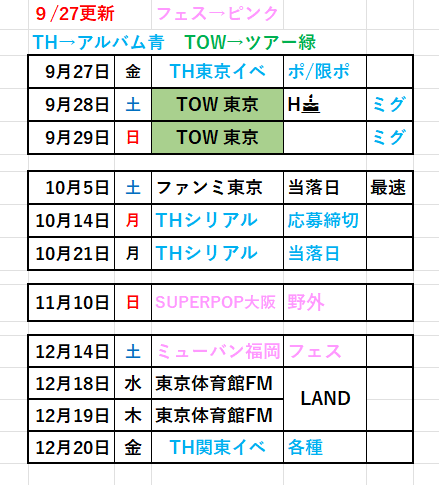 ika2870389's tweet photo. WayVのイル活とイルデ関係
スケジュール更新最終回
#Onetheway #TheHighest
相変わらず途中で変更が入りますがw
各イベント情報が出そろったのでこの辺で~ https://t.co/TiMDrYMeST