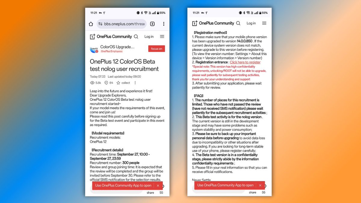 _techibee's tweet image. Oxygen OS 15 Open Beta will start soon! 
The ColorOS 15 Beta test recruitment has begun! 🎉
🚀 Exciting news for #OnePlus12 users! 
🗓️ Recruitment time: Sep 27, 10:00 - Sep 27, 23:59
👥 Slots: 300 users
#OnePlus #ColorOS #BetaTest #Tech