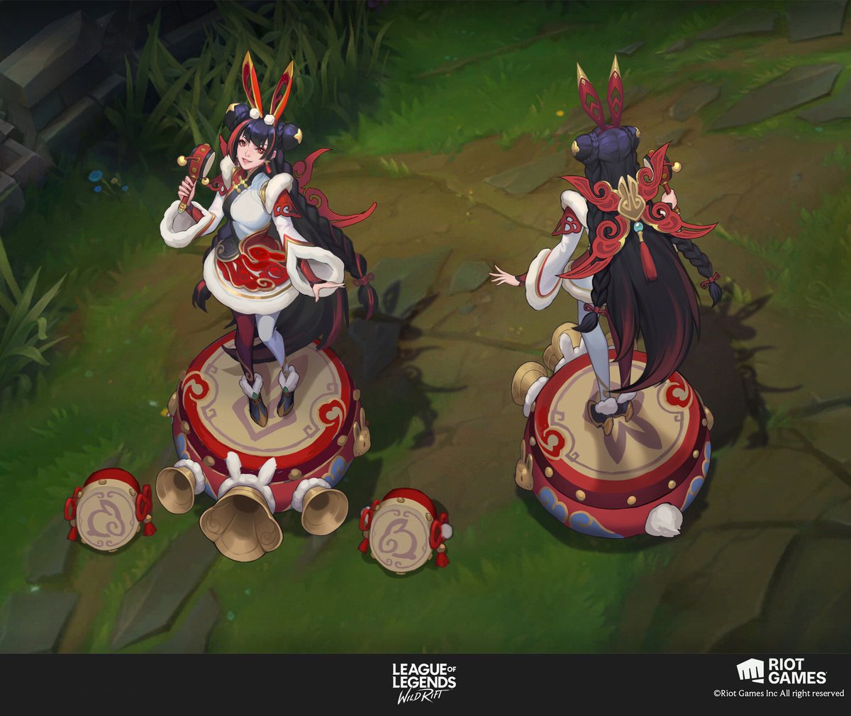 StarSeraphine's tweet image. I think she love this hairstyle 🎤 Seraphine! 
Next skin Riot please give her a new hairstyle. But love the skin thank you!