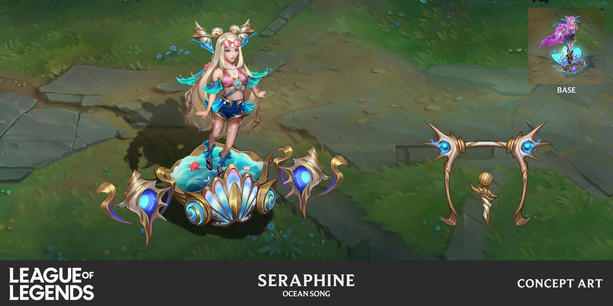 StarSeraphine's tweet image. I think she love this hairstyle 🎤 Seraphine! 
Next skin Riot please give her a new hairstyle. But love the skin thank you!