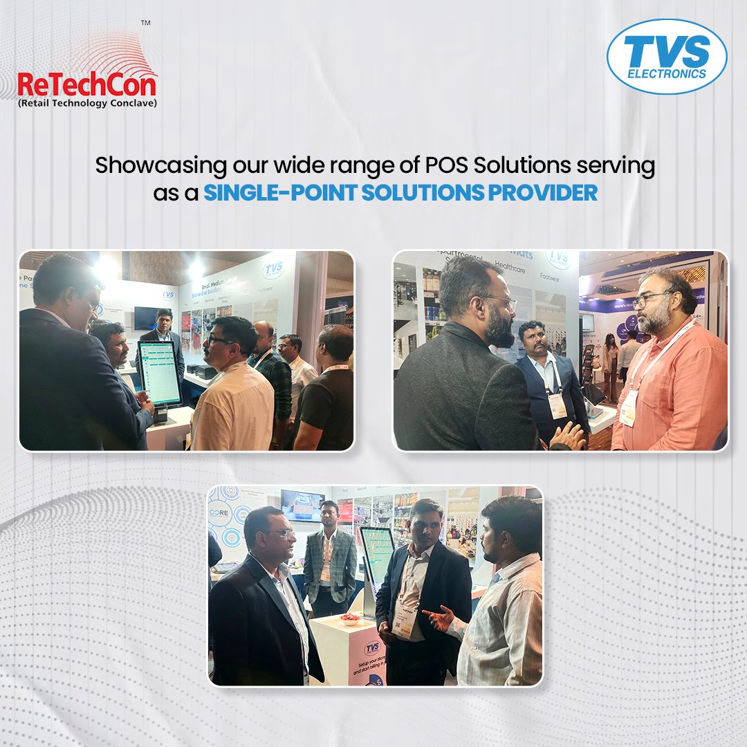 tvs_electronics's tweet image. What a phenomenal experience we had at the #ReTechCon event, attracting an impressive crowd with our cutting-edge retail POS solutions. 

We thank everyone who connected with us for insightful discussion and for sharing their valuable perspectives.

#TVSElectronics #TVSE #Retail