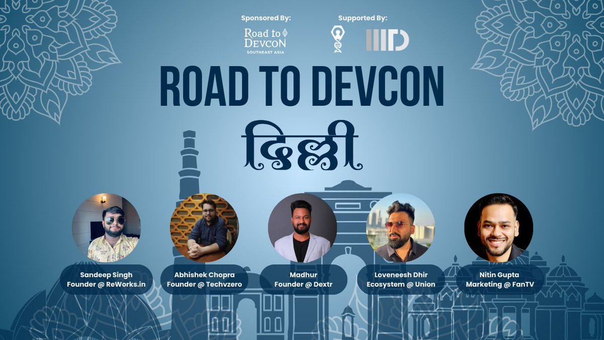 Union 0_______0 (@union_build) on Twitter photo Union's <a href="/LoveneeshDhir/">Loveneesh Dhir 0_______0</a> will be speaking about the Web3 Interop Dilemma today at Road to Devcon Delhi.
If you're in town, don't miss it. Union's <a href="/LoveneeshDhir/">Loveneesh Dhir 0_______0</a> will be speaking about the Web3 Interop Dilemma today at Road to Devcon Delhi.
If you're in town, don't miss it.