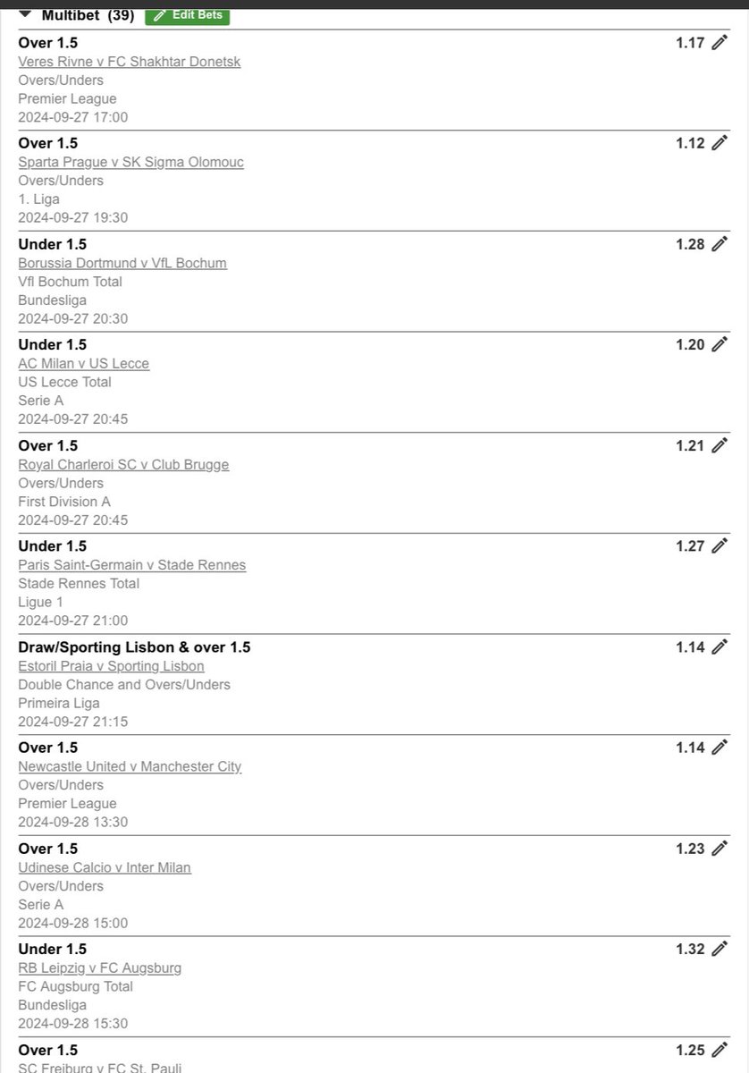 Mr2kss's tweet photo. REPOST - EDIT - COMMENTS
Weekend Overs/Unders ⚽️⚽️⚽️
⚠️⚠️NB: We don’t have control of teams performances
Risky : X7E2C19C1 ⚽️⚽️
Total odds: 929🕯️🕯️
#mr2k #bettingexpert #bettingstrategies #oversunders https://t.co/JYKXUT2cqS