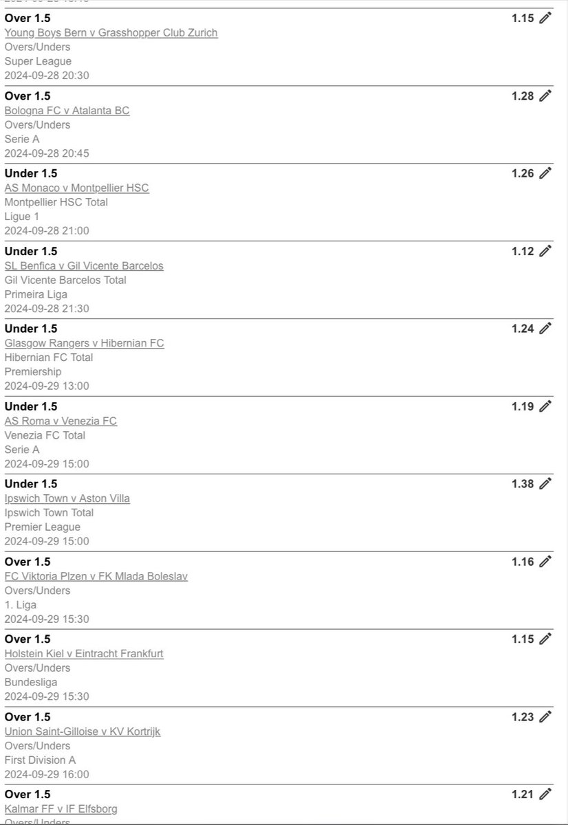 Mr2kss's tweet photo. REPOST - EDIT - COMMENTS
Weekend Overs/Unders ⚽️⚽️⚽️
⚠️⚠️NB: We don’t have control of teams performances
Risky : X7E2C19C1 ⚽️⚽️
Total odds: 929🕯️🕯️
#mr2k #bettingexpert #bettingstrategies #oversunders https://t.co/JYKXUT2cqS