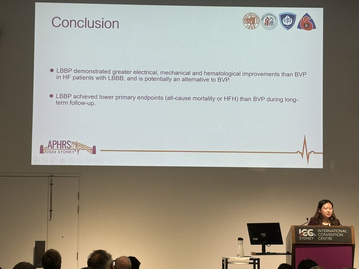 RCT of LBBAP vs BVP shows that LBBAP had significantly lower primary combined endpoint, likely driven by reduced #heartfailure hospitalizations. 

In this trial, LBBAP bests BVP when it came to hemodynamic, electrical and mechanical improvements. 

#APHRS2023