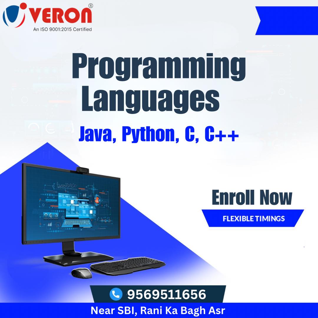 Learn programming languages from the best institute !!

👉To Join New Batches

📞9569511656
📍Address: Near SBI, Rani Ka Bagh Asr

#programming #computercourses #java #python #certifiedcourse #basicomputer #basiccomputerskills #basiccomputercourse