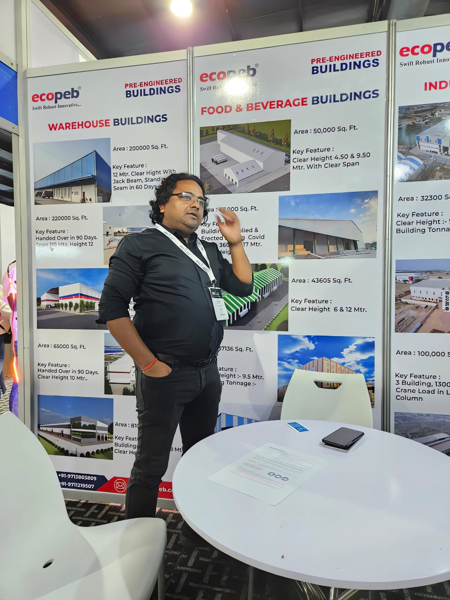 _ecopeb's tweet photo. 🌍 Excited to be at Day 2 of the International Big 5 Construct Exhibition in Nigeria, showcasing Eco Turnkey Solutions Pvt. Ltd. and our game-changing Pre-Engineered Building (PEB) solutions! 🏗️✨
#EcoTurnkeySolutions #Big5Construct #PEBSolutions #SustainableBuilding https://t.co/s4f0TqQ24h