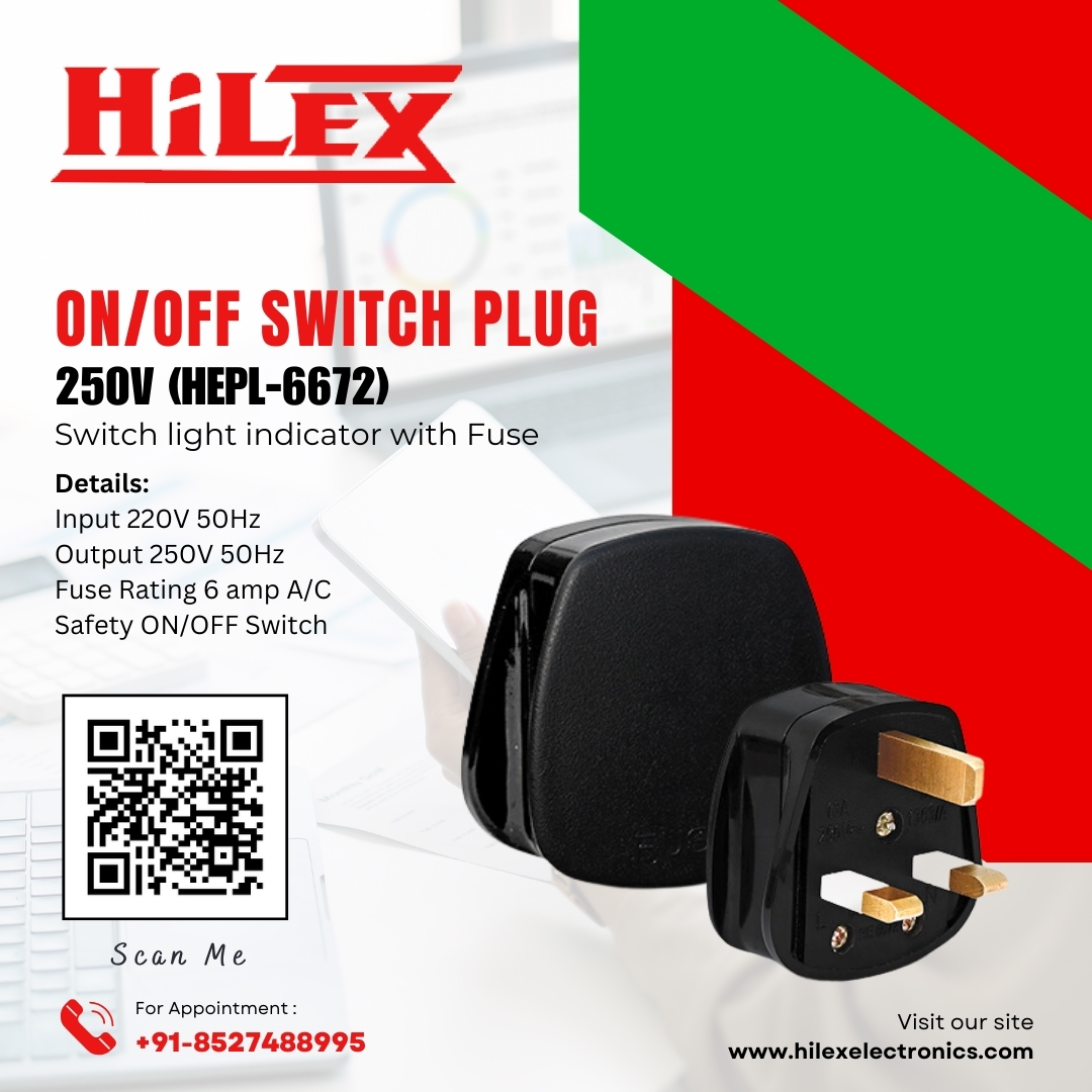 Elect85071Hilex's tweet image. Easily control your devices with our reliable on/off switch plug! 🔌✨
Visit Us:- hilexelectronics.com
#OnOffSwitch #SmartHome #PlugAndPlay #HomeAutomation #EnergySaving #DeviceControl #EasyUse #ElectricalSafety #SmartLiving #Convenience #HomeGadgets #EcoFriendly #SwitchItUp