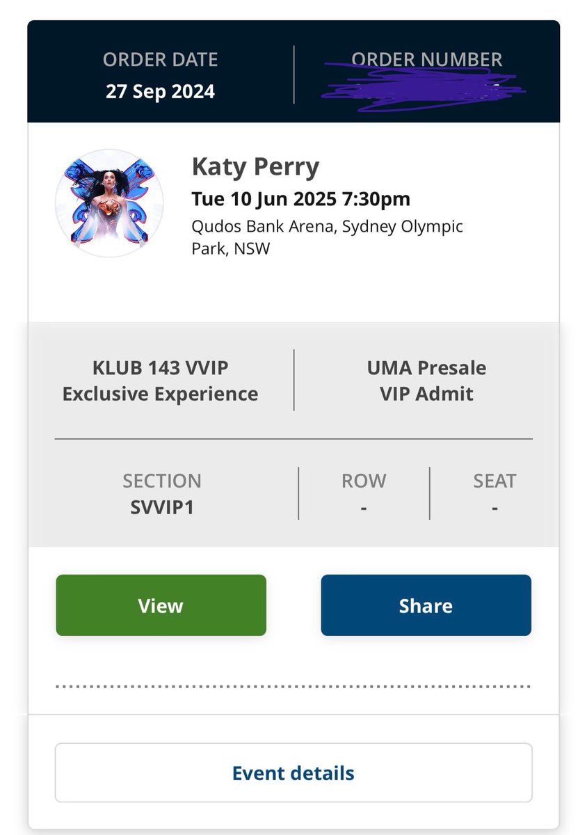 VintagePanda94's tweet image. My #Ticketek adventures part 2. Now buy Daisy some chicken nuggets @katyperry xoxo