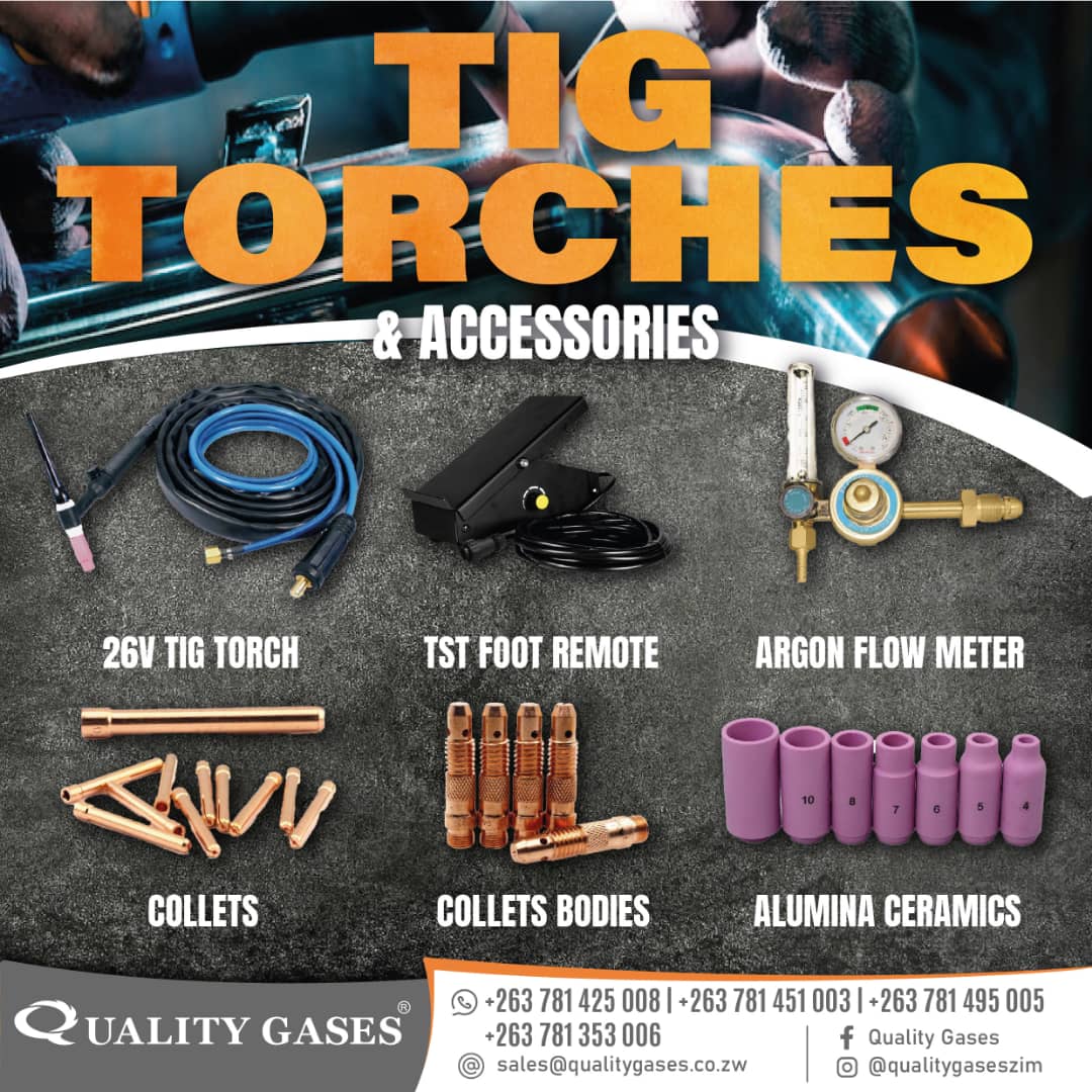 QualityGasesZim's tweet photo. Spark the perfect weld with our TIG torches and accessories—crafted for precision, powered by Quality Gases! ⚡️
#TIGWelding #QualityGases https://t.co/7O9pjXynnu