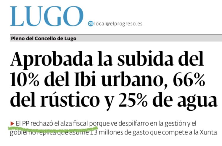 Socialistas y bloqueiros siempre hablan de “subir impuestos a los ricos”, pero luego suben el IBI y el agua, esas cosas de ricos… 🤷🏻‍♂️