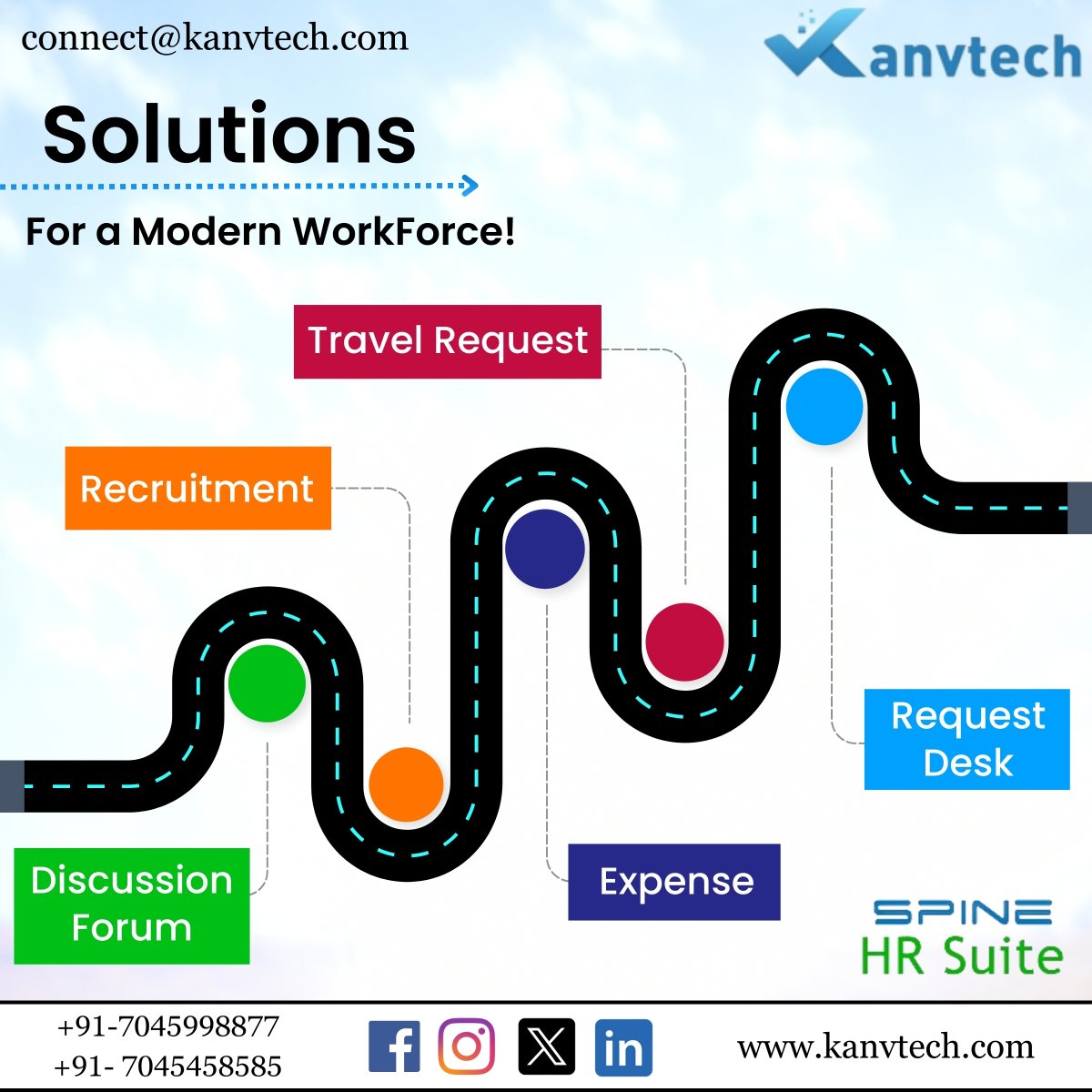 Kanvtech's tweet image. Is your team ready for a modern workforce?🌍Discover seamless solutions for recruitment, travel requests, discussion forums, expense management, and request desks!💼✨

Know More: tinyurl.com/4cz73y73

#HRTech #RecruitmentSolutions #TravelRequest #HRSoftware #Kanvtech