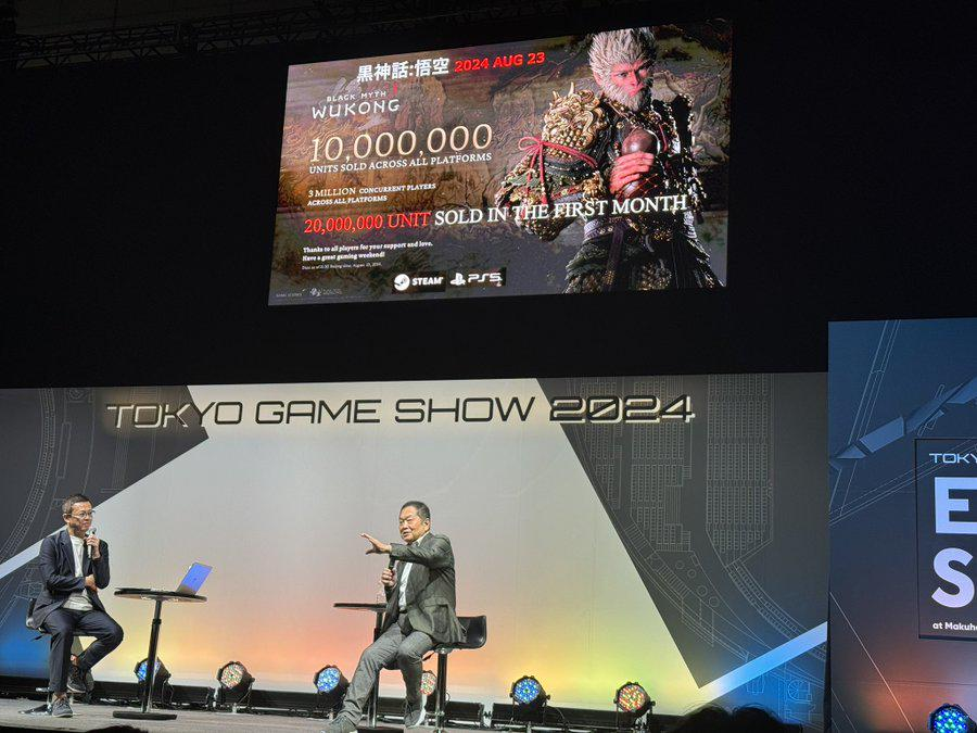 Stalker2Updates's tweet photo. Ken Kutaragi noted Black Myth Wukong sold 20 million copies in a month. #BlackMythWukong https://t.co/NnbWPNcVQ4
