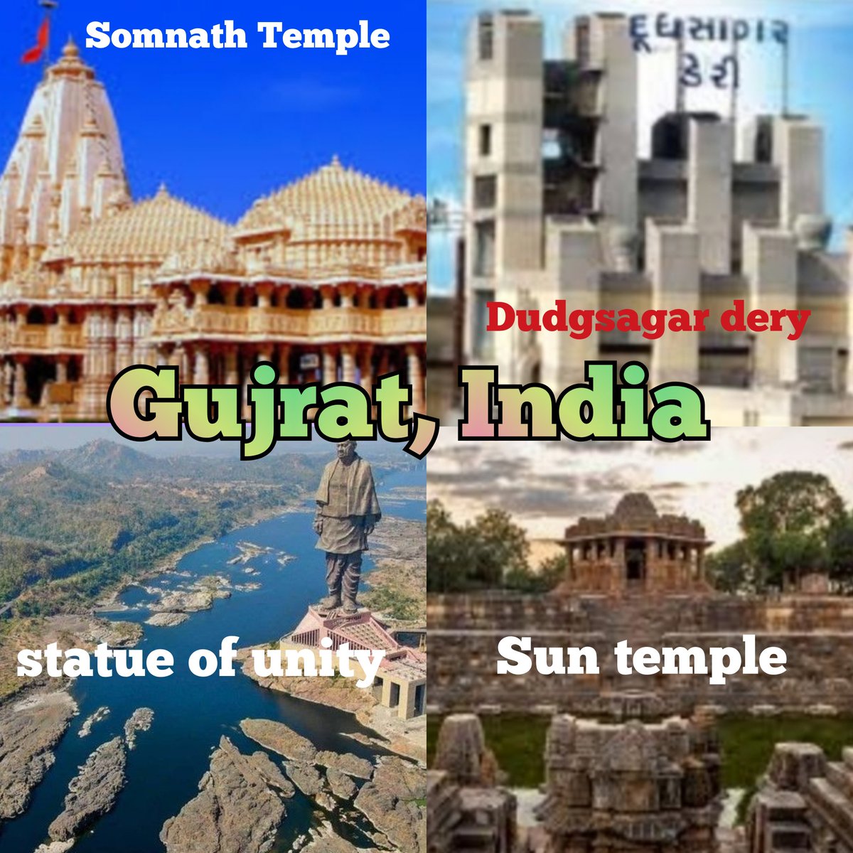 TheLotus0's tweet photo. Today is #WorldTourismDay so this gujarat is worth visiting
Welcome Gujrat
1) #Somnath_Temple (#Girsomnath
2) #Dudhsagar_Dery ( #Mahesana
3) #Statue_of_unity ( #Narmada
4) #Sun_Temple ( #Mothera Mahesana
आइए कुछ दिन गुजारिए गुजरात में
#WorldTourismDay2024 https://t.co/VxFrLxVevt