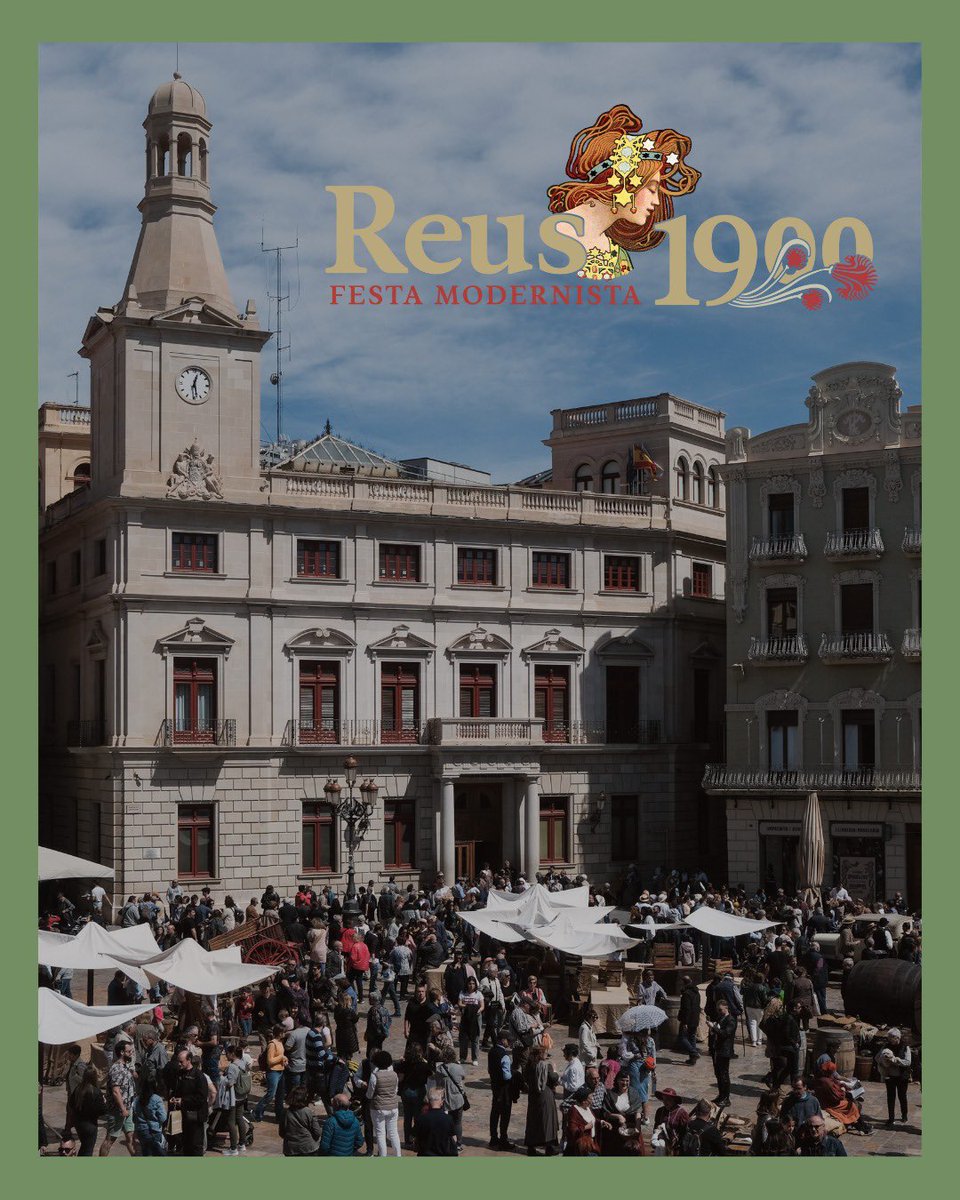 ReusPromocio's tweet photo. 📣 Avui comença la segona edició de la #Reus1900!
🙌🏻 Us esperem per gaudir d’un cap de setmana fent un viatge al passat #Modernista de la ciutat!
🎟️ Consulteu el programa a https://t.co/YsAHeipdpa
#GaudíReus #CiutatambCaràcter https://t.co/JHg0cbxITO