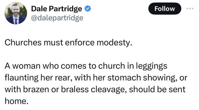 Of all the things a church should try to enforce, this wouldn't make the list...at least the top ten.