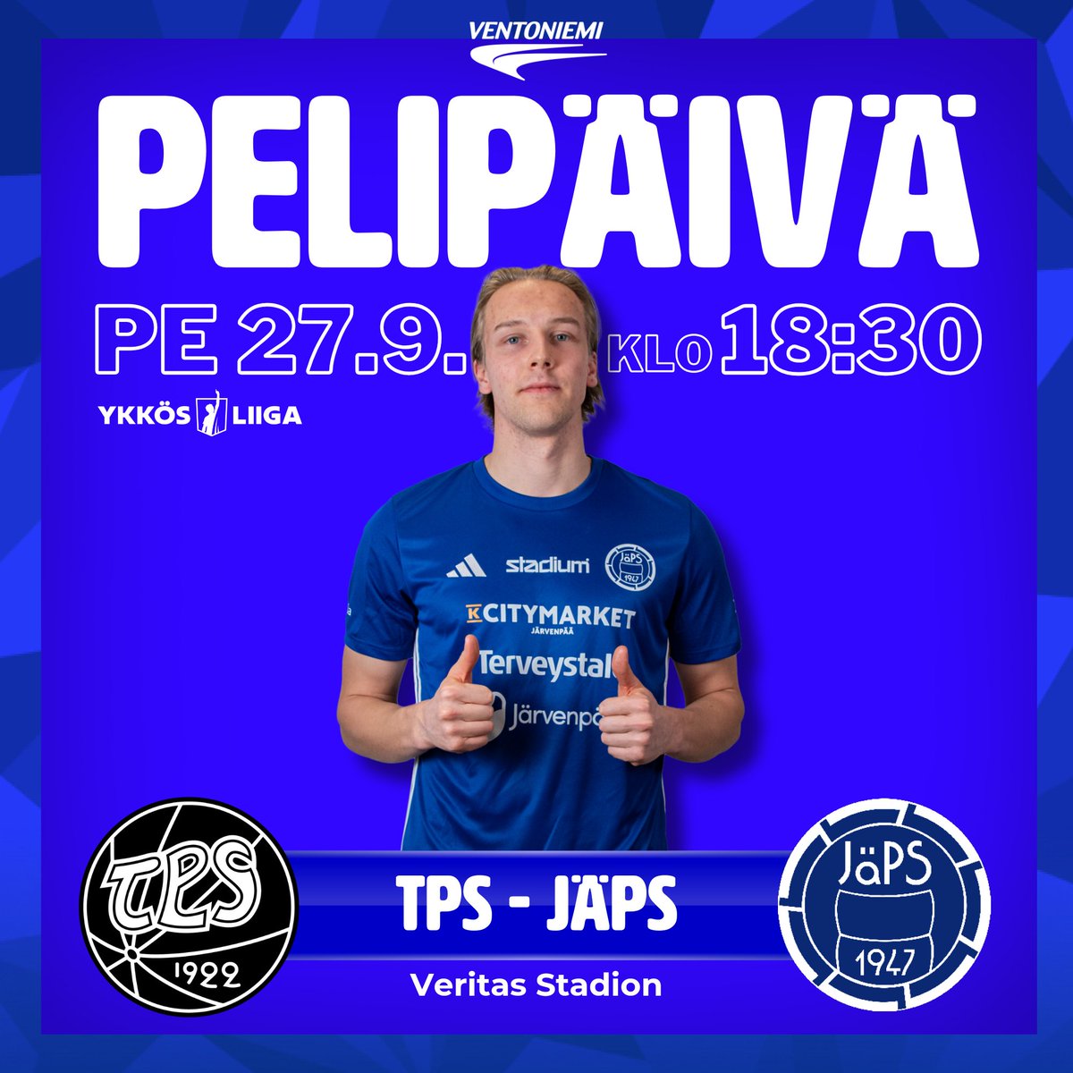 JapsEdustus's tweet image. 🚌Tänään lähdetään hakemaan voittoputkelle jatkoa Veritas Stadionilta! TPS-JäPS kick off 18:30!

Kisakatsomo Eikan Pankissa tai kotisohvalla Ruutu+ välityksellä.

#ykkösliiga #meneetunteisiin
