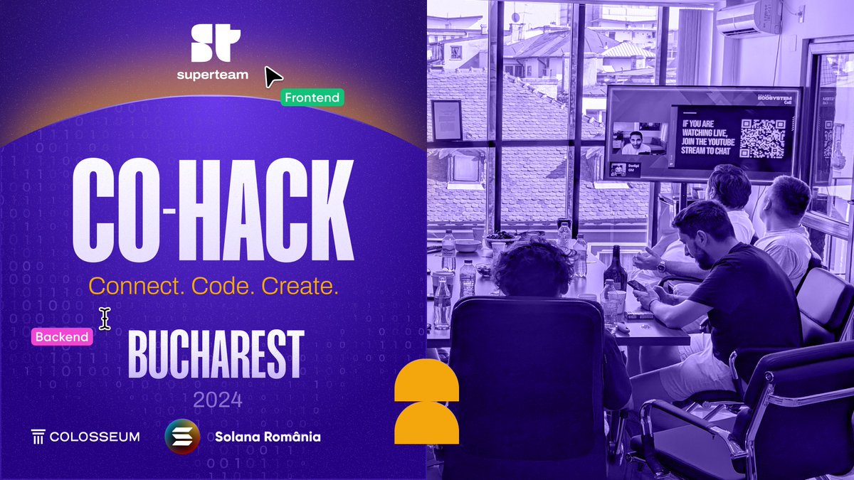 Next week is going to be PACKED with <a href="/solana/">Solana</a> events 🔥in Bucharest. On Friday we're putting together a new one with the help of <a href="/superteam/">Superteam</a> <a href="/thesuperhosts/">Superhosts</a>

Welcome to the official <a href="/ColosseumOrg/">Colosseum (Old Account)</a> Radar Hackathon Co-Hack Bucharest on 4.10 and 7.10. Register below 👇 20 spots FCFS