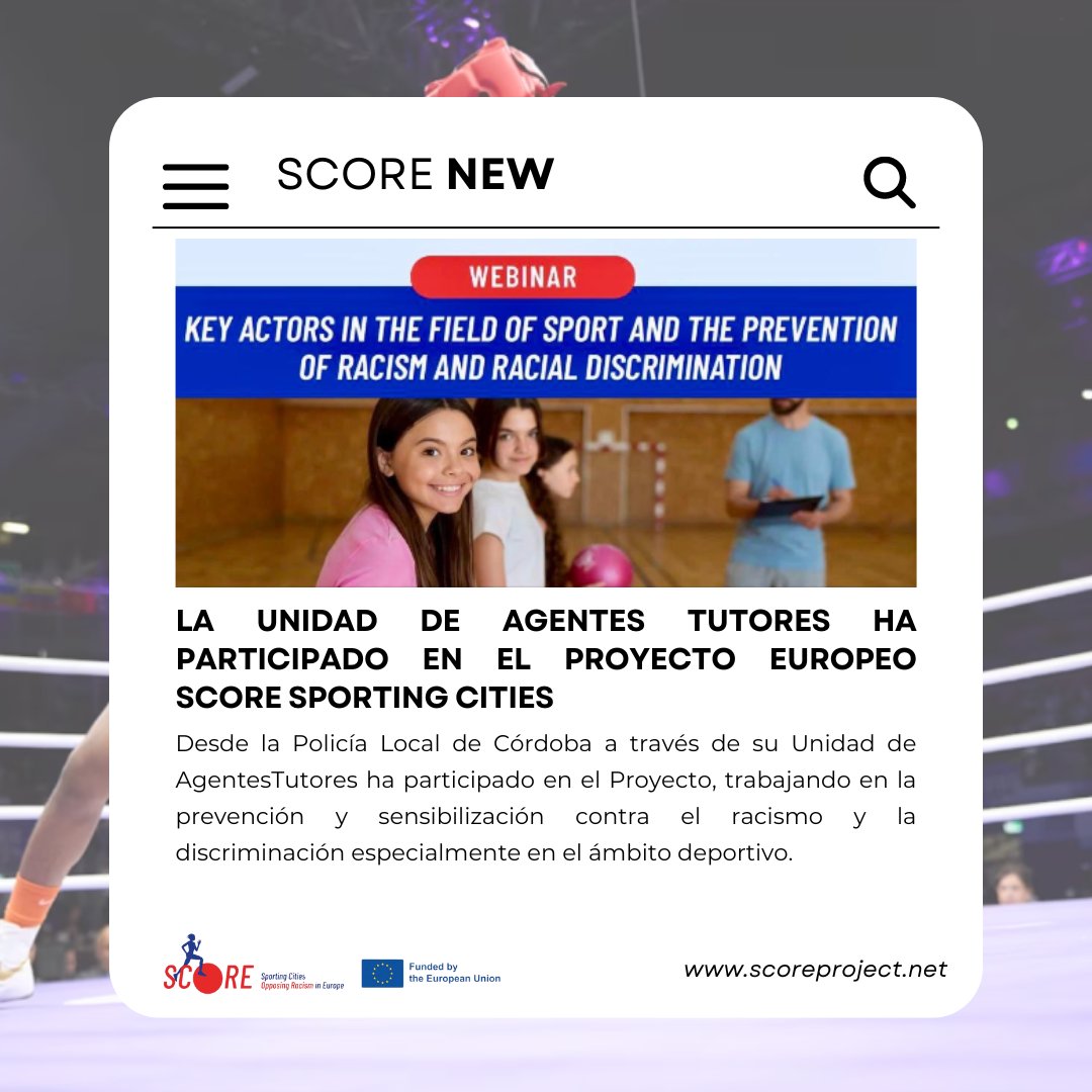 scoreproject_'s tweet photo. 🆕 SCORE NOTICIA 🆕
La Unidad de Agentes Tutores ha participado en el Proyecto Europeo SCORE Sporting Cities.
Para más información 👉 https://t.co/NVape6sNSj
#sports4inclusion #sports #sportingcities #scoreproject #AgentesTutores https://t.co/gdyE6IZgyT