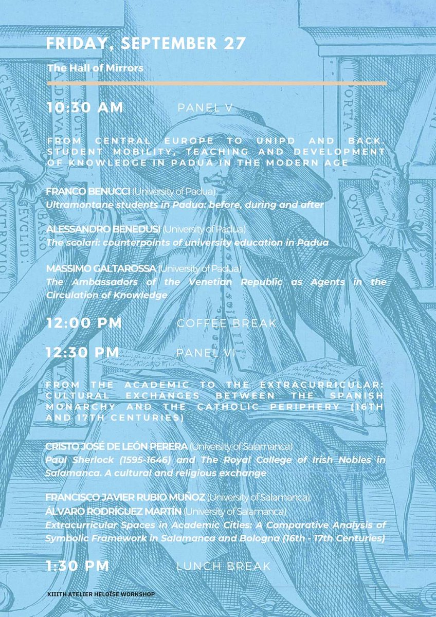 KnowStudents's tweet image. The second (and last) day of the XIIIth ATELIER #HELOÏSE WORKSHOP  starts today at 10:30 am.

The subject of 'From East to West and back. Circulations of #knowledge in pre-modern and #modern #Europe: actors, institutions and spaces' has not been fully covered yet!