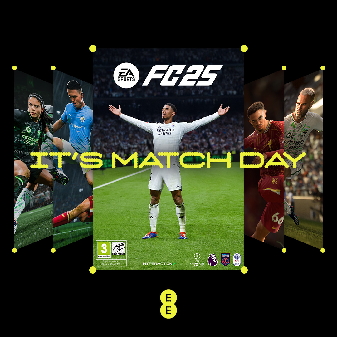 👀Available NOW 👀

Get EA Sports FC 25 on the EE Game Store. 

Time for a console upgrade? 

Bundle with a new PS5, Xbox Series X or Switch #FC25