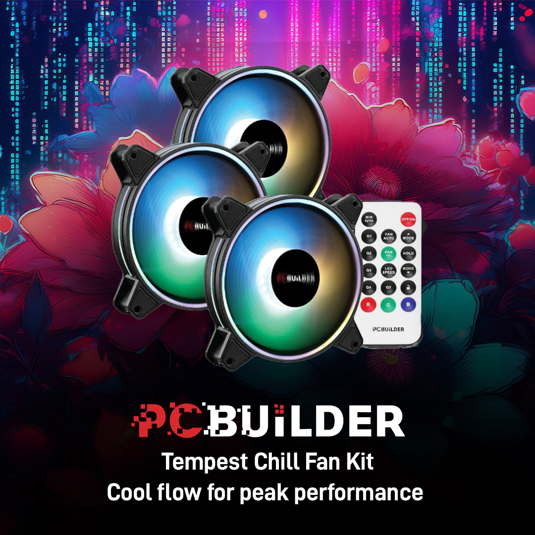 🎨 Light It Up! 🎨

Your rig deserves the best, and the PCBuilder Tempest Chill Fan Kit delivers. Customizable ARGB fans? Yes, please! Time to light up your battlestation in style. 💡💻 

Available at Computer Mania / Takealot

#ARGBLife #PCBuilderSA