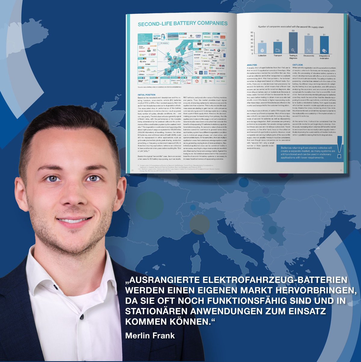 🔋🌍 Neue Erkenntnisse mit Blick auf #SecondLife-#Batterie-Unternehmen! 👉 Hier geht’s zum #BatteryAtlas 2024: buff.ly/4biYfWv

#Elektromobilität #eMobilität #eMobility #Battery #Batterieproduktion #BatteryProduction #2ndLife #ReUse #PEM #RWTH_PEM
