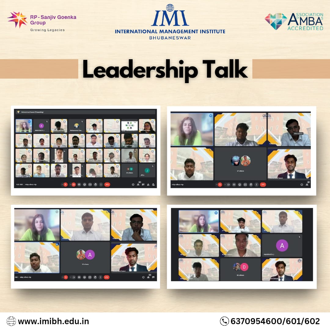 IMI_Bhubaneswar's tweet photo. Thrilled to have hosted the Virtual Leadership Talk with Ms. Rajita Singh, Chief People Officer at Kyndryl! Her insights on navigating change, empowering teams and embracing diversity were truly eye-opening.
#imi #imib #imibhubaneswar #futureforwardwithimi #LeadershipInsights https://t.co/JtcraMKKr9