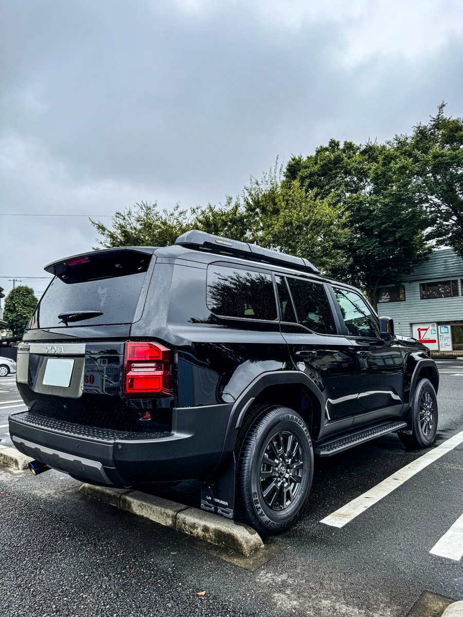 rav4_5's tweet photo. そういえば無事に2週間前に納車されました。付けてよかったDオプションNo.1はルーフキャリア。純正だけあって統一感が素晴らしー。タイヤそのうち替えたいけど今回はホワイトレターじゃない方が正解な気がする。丸目は案の定来月デス。#ランクル250 https://t.co/DeFlfTrkVG