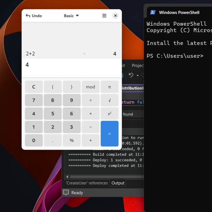 GNOME Calculator on a Windows desktop.