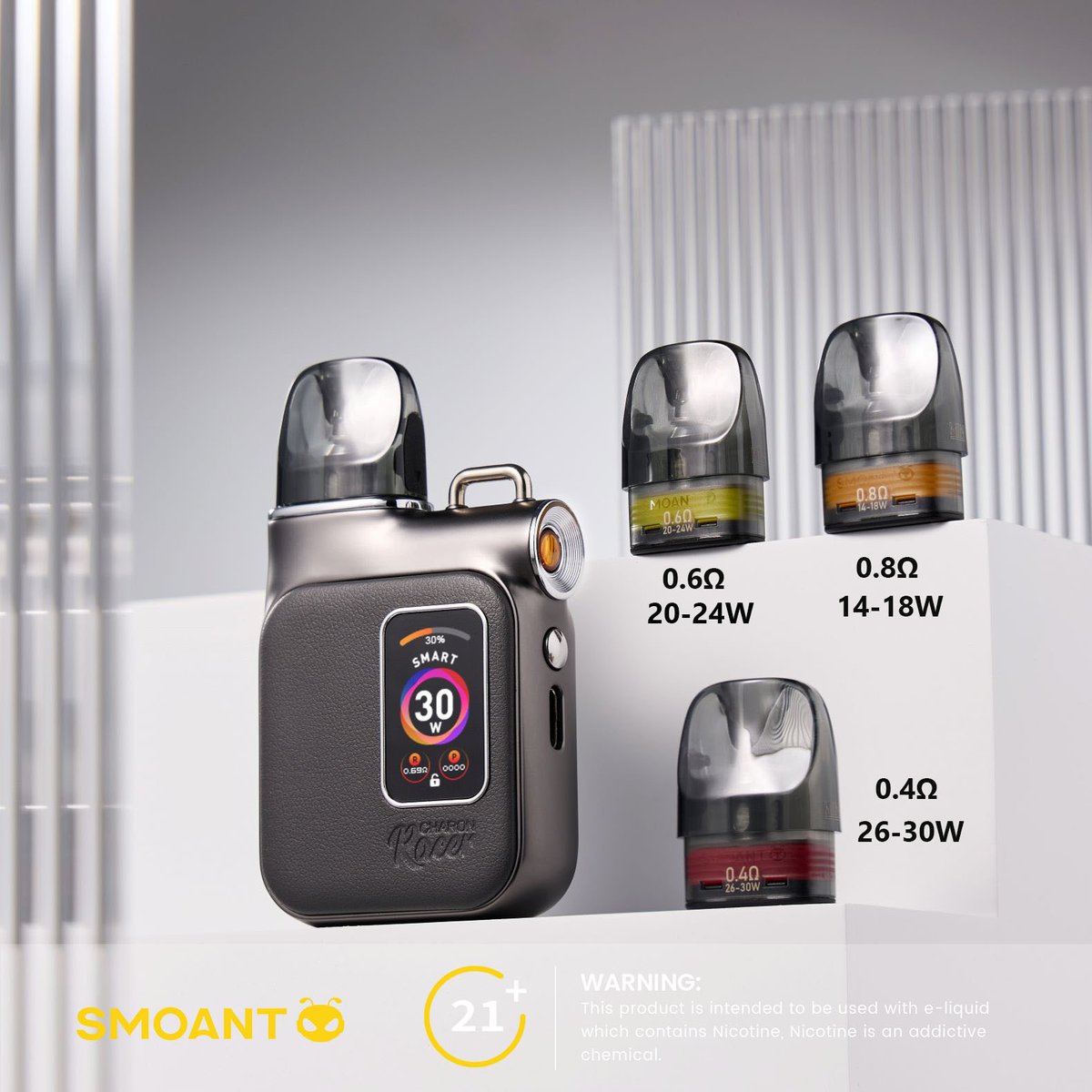 Smoant's tweet photo. #charonracer 0.4Ω/0.6Ω/0.8Ω, which one do you often use?
.⁣⁣⁣⁣⁣⁣⁣⁣⁣⁣⁣⁣⁣⁣⁣⁣
.⁣⁣⁣⁣⁣⁣⁣⁣⁣⁣⁣⁣⁣⁣⁣⁣
.⁣⁣⁣⁣⁣⁣⁣⁣⁣⁣⁣⁣⁣⁣⁣⁣
⚠️Warning: This product is intended to be used with e-liquid which contains Nicotine, Nicotine is an addictive chemical. https://t.co/tnrUqmyLep