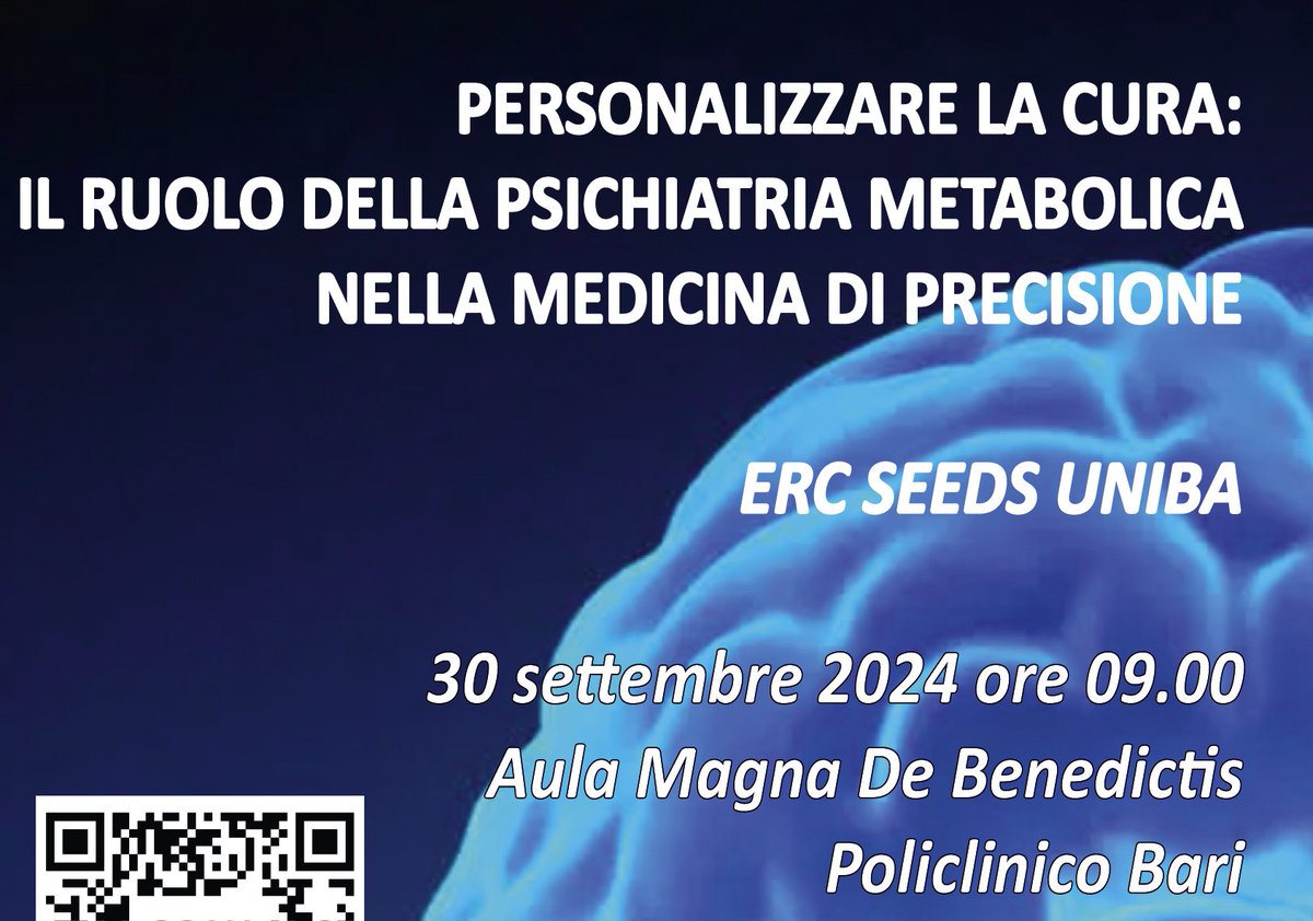 Yuri Milaneschi (@ymilaneschi) on Twitter photo Monday 30th Sept I will attend a symposium on #metabolic #psychiatry at University of Bari 🇮🇹. Title of my talk "Omics Dissection of #Depression Heterogeneity: Toward Immunometabolic Depression". Great panel with <a href="/tobypill/">Toby Pillinger</a> <a href="/EttaNettis/">MariAntoniettaNettis</a> <a href="/enricodam/">Enrico</a> <a href="/giufanelli/">Giuseppe Fanelli</a> and many others! Monday 30th Sept I will attend a symposium on #metabolic #psychiatry at University of Bari 🇮🇹. Title of my talk "Omics Dissection of #Depression Heterogeneity: Toward Immunometabolic Depression". Great panel with <a href="/tobypill/">Toby Pillinger</a> <a href="/EttaNettis/">MariAntoniettaNettis</a> <a href="/enricodam/">Enrico</a> <a href="/giufanelli/">Giuseppe Fanelli</a> and many others!